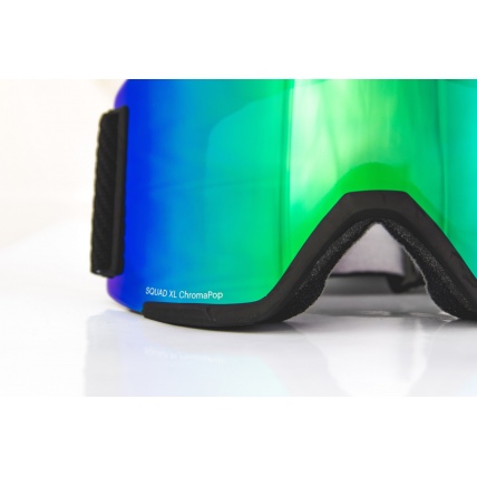 Smith Squad XL Black ChromaPop Sun Green Mirror Lens Snow Goggles